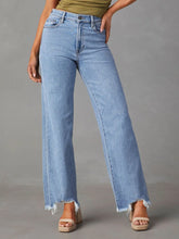 Raw Hem Loose Fit Jeans