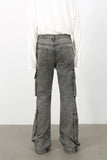 Men's Mid Rise Jeans with Cargo Pockets