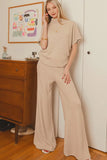 Zenana Sweater Mock Neck Top & Long Pants Set