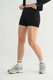 MONO B Ribbed Foldover Waist Shorts