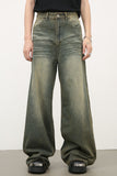Men's Wide Leg Jeans with Pockets