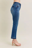 Judy Blue Full Size Hw Vintage Wash Release Hem Kick Flare Jeans Plus Size