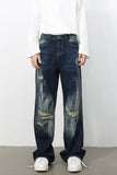 Men's Distressed Jeans with Pockets