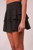 VERY J Riffled Tiered Layers Activewear Skirt with Shorts