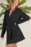 BiBi Wrap Tie Detailed Long Blazer