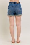 Judy Blue Full Size High Rise Cuff Denim Shorts Plus Size
