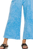 Zenana Washed French Terry Palazzo With Pockets
