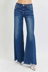 RISEN Full Size Mid Rise Wide Jeans Plus Size