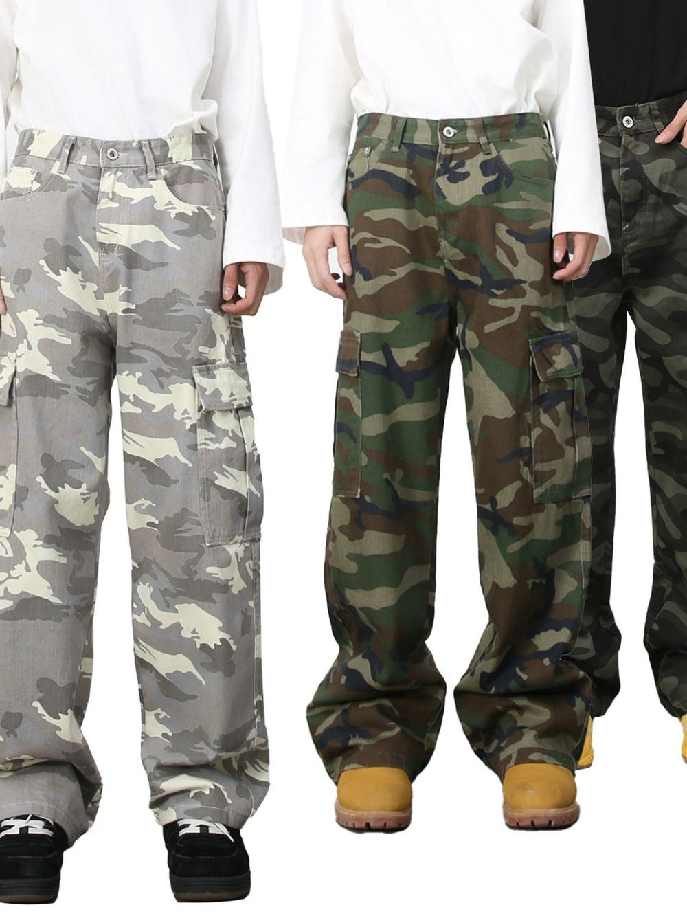 Men's Camouflage Jeans with Pockets
