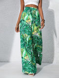 Printed High Waist Wide Leg Pants