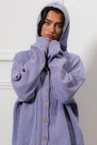 BiBi Washed Waffle Thermal Hooded Jacket