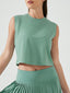 Millennia Round Neck Cropped Active Tank