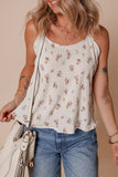 Floral Bow Back Scoop Neck Cami
