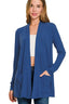 Zenana Slouchy Lightweight Open Front Pocket Cardigan