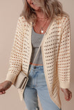 Openwork Open Front Cardigan