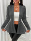 One Button Textured Peplum Cardigan