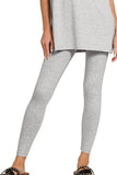 Zenana Cotton Round Neck Top & Legging Set