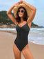 Lace Detail Crisscross Back One-Piece Swimwear