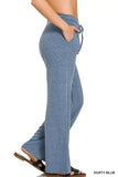 Zenana Ribbed Drawstring Lounge Pants