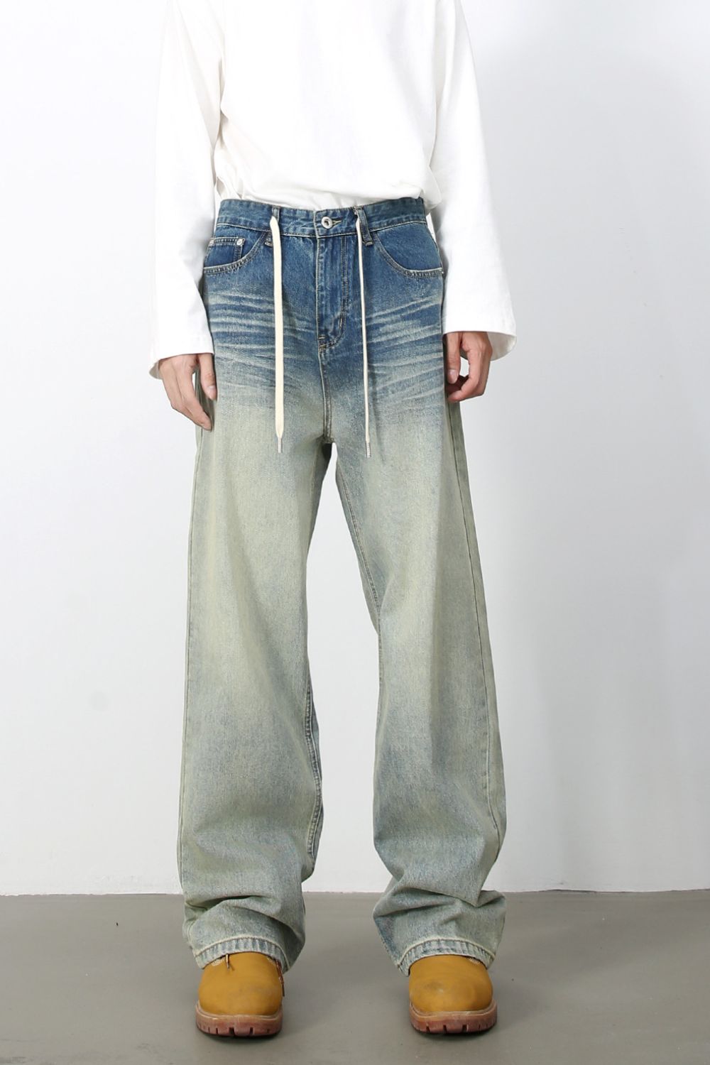 Men's Loose Fit Jeans with Pockets