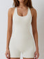 Basic Bae Cutout Racerback Sleeveless Active Romper