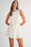 MABLE Eyelet Lace Top and Mini Skirt Set