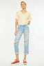 Kancan Mid Rise Distressed Boyfriend Jeans