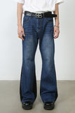 Men's Contrast Bootcut Jeans with Pockets