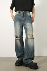 Men's Distressed Baggy Jeans