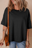 Loose Half Sleeve Hi Low Hem T Shirt