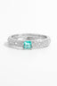 925 Sterling Silver Square Zircon Ring