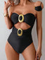 Cutout Sweetheart Neck One-Piece Swimwear
