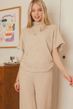 Zenana Sweater Mock Neck Top & Long Pants Set