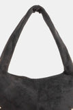 Fame Metallic Studded Faux Suede Hand Bag