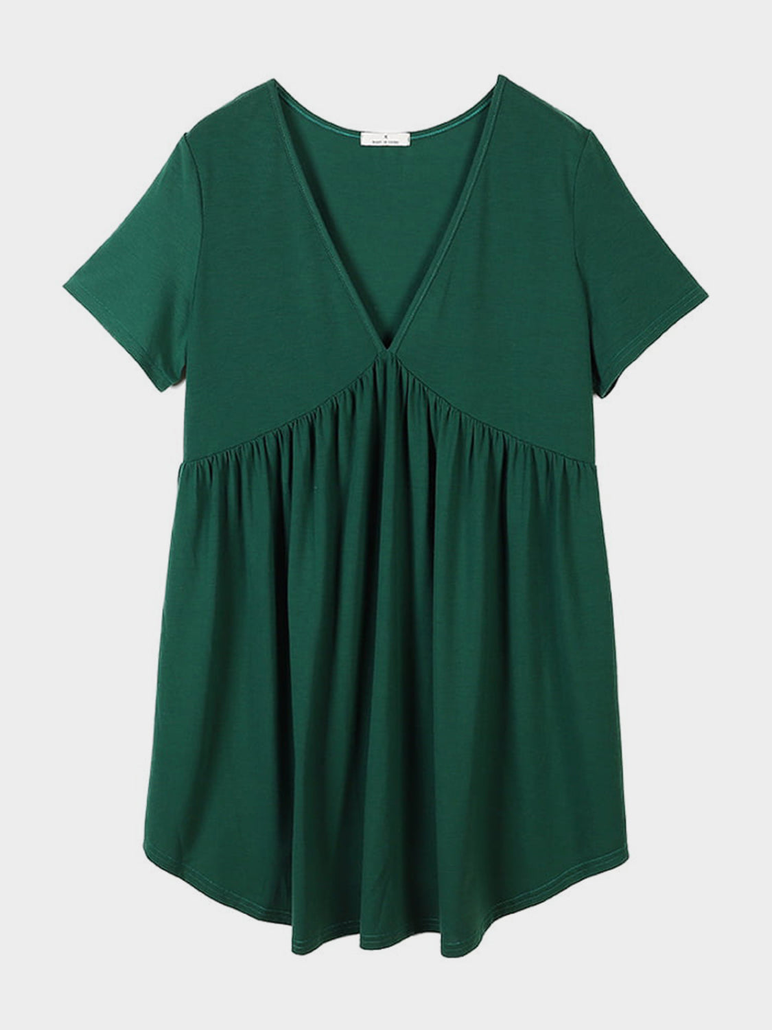 V-Neck Short Sleeve Lounge Dress - felvior