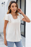 Frill Square Neck Flutter Sleeve Blouse