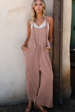 Corded Adjustable Straps Wide Leg Loose Overalls