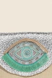 Fame Boho Beaded Eye Pattern Envelope Bag