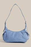 Fame Braided Accent Double Pocket Shoulder Bag