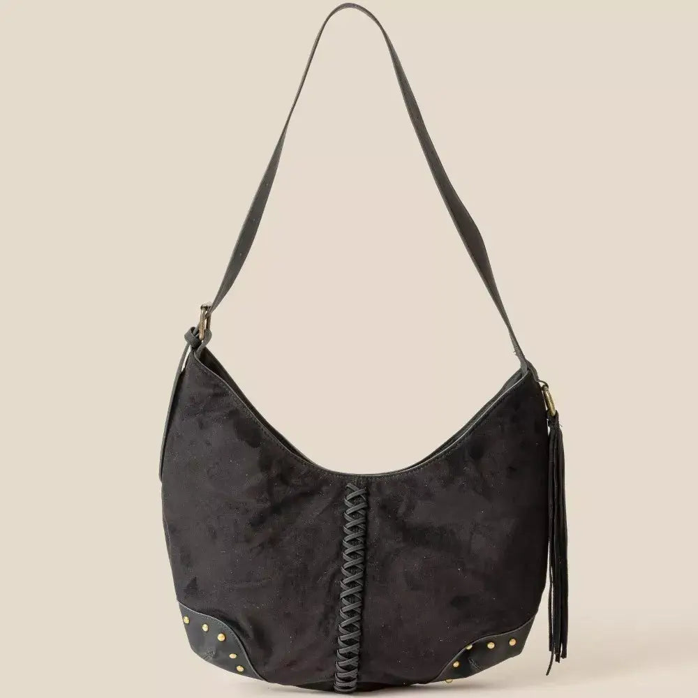 Fame Braided Detail Hobo Shoulder Bag