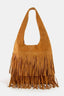 Fame Layered Fringe Detail Suede Hobo Bag