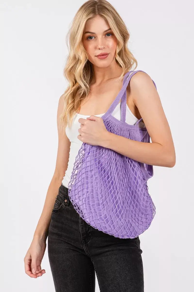 Fame Netted Beach Bag