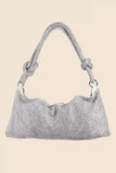 Fame Rhinestone Studded Hobo Bag