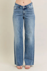 Judy Blue Full Size V - Front Baggy Jeans Plus Size
