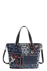 Nicole Lee USA Bosque De Amor Denim Shopper Bag