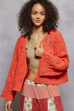 POL Open Front Cardigan with Crochet Patterns