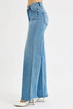 RISEN Full Size Distressed Wide Leg Jeans Plus Size