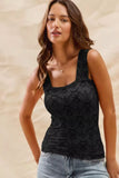 SO ME Floral Jacquard Seamless Tank Top