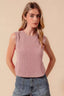SO ME Sleeveless Hacci Knit Top with Round Hem