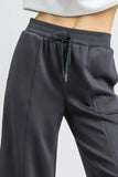 Umgee Drawstring Wide Leg Cropped Pants